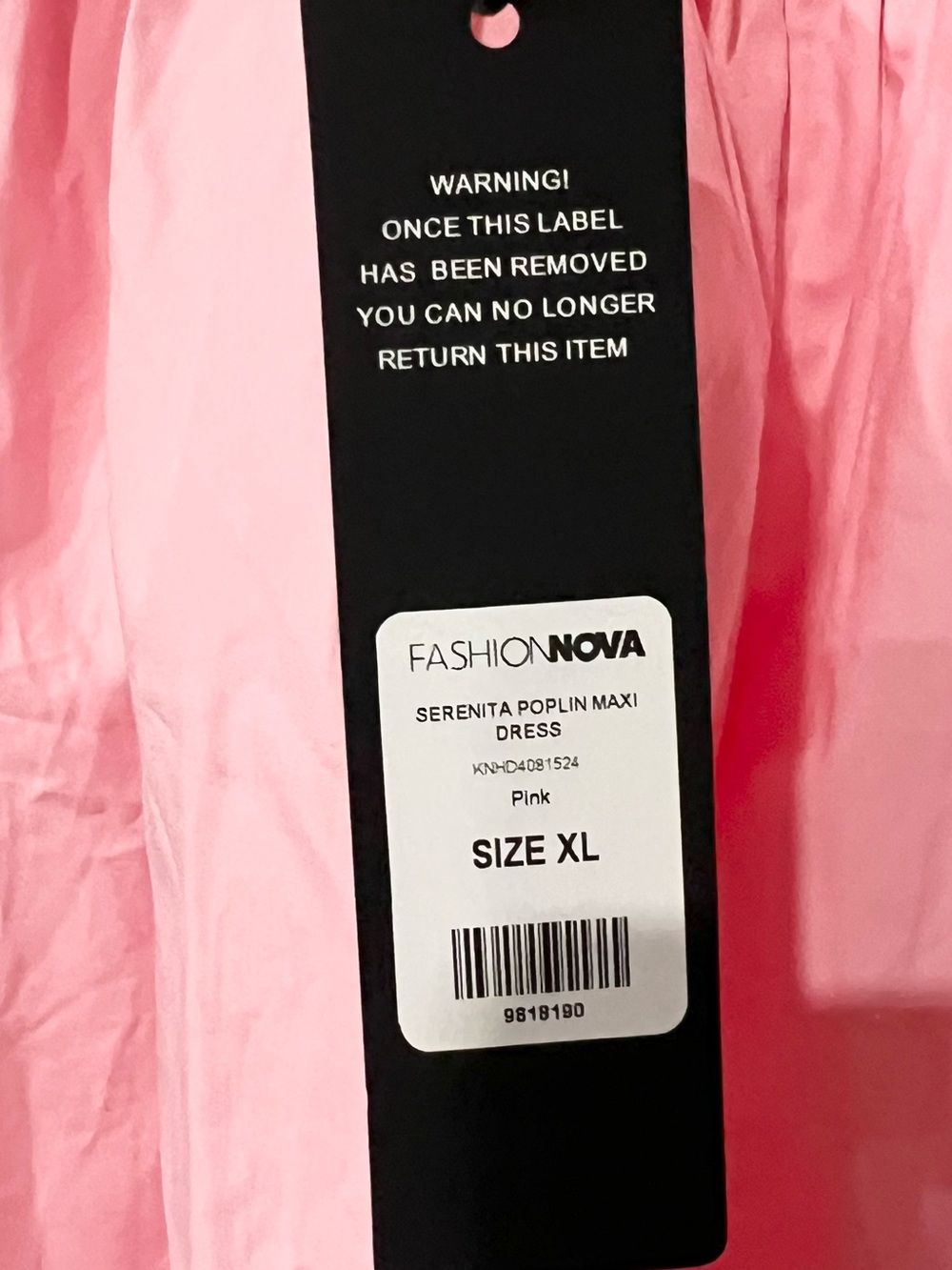 Fashion Nova | Serenita Pink Halter Poplin Maxi Dress - Picture 5 of 5
